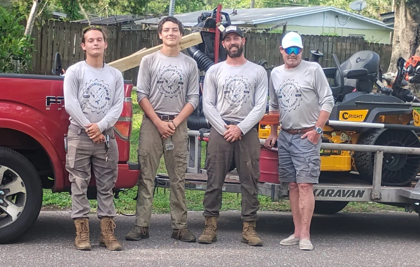crud busters team of landscapers group photo